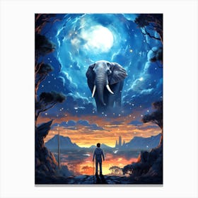 Elephant In The Sky Canvas Print