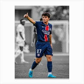 Joao Neves Of Paris Saint Germain Canvas Print