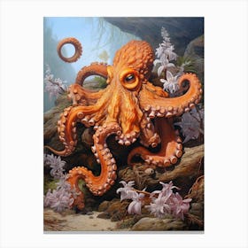 Common Octopus Oil Painting 3 Canvas Print