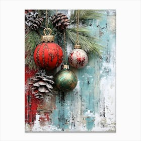 Intage Christmas Mixed Media 8 Canvas Print