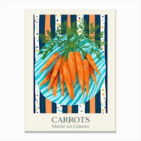 Marche Aux Legumes Carrots Summer Illustration 4 Canvas Print