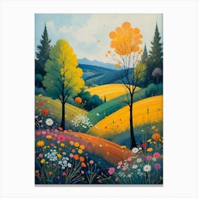 Trees In The Meadow Canvas Print