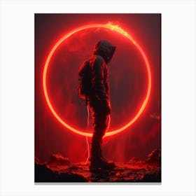 Man In A Red Circle Canvas Print