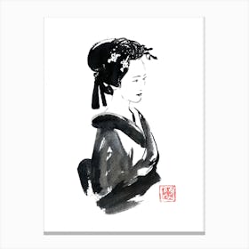 Beautiful Geisha Canvas Print