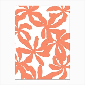 Orchids In Persimmon Canvas Print