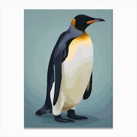 King Penguin Stewart Island Ulva Island Minimalist Illustration 1 Canvas Print