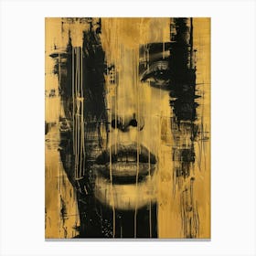 Gold And Black 14 Canvas Print