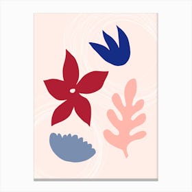 Matisse Floral Shapes Cutout Canvas Print
