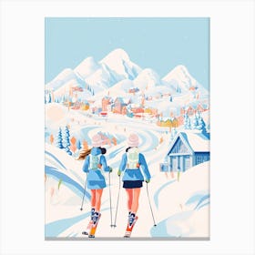 Snowbird Ski Resort   Utah Usa, Ski Resort Illustration 0 Canvas Print