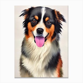Tibetan Spaniel 2 Watercolour dog Canvas Print