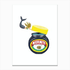 Mermite White Canvas Print