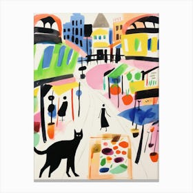 The Food Market In Sydney 1 Illustration Canvas Print