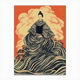 Female Samurai Onna Musha Illustration 4 Canvas Print
