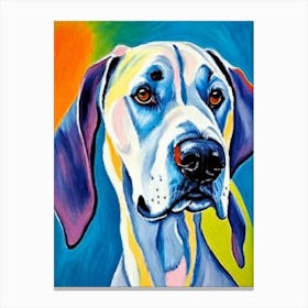 Great Dane 2 Fauvist Style dog Canvas Print
