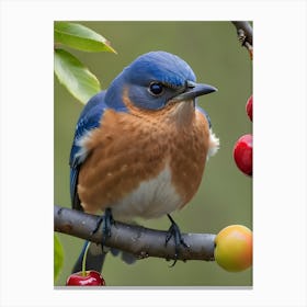 Eastern Bluebird-Reimagined 5 Canvas Print