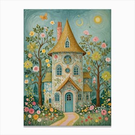 Fairy House In Pastel Canvas Print