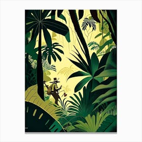 Jungle Adventures 4 Rousseau Inspired Canvas Print