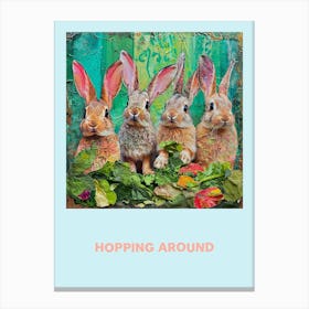 Hopping Around Bunnies Poster 1 Canvas Print