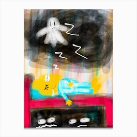 Ghost In The Bed Canvas Print