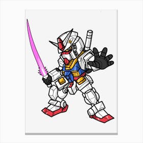 Robot Toys Gundam Fantasy Canvas Print