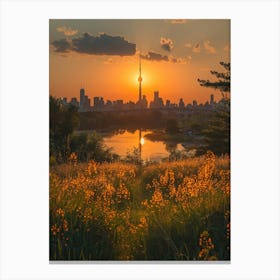 Sunset In Toronto Canvas Print