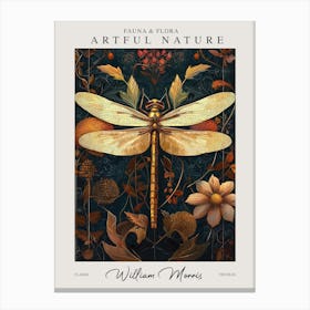 William Morris Dragonfly Autumn Exhibition Canvas Print