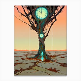 Clock Tree 2 Canvas Print