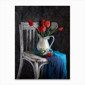 Red Tulips On A Chair, Still life, Printable Wall Art, Still Life Painting, Vintage Still Life, Still Life Print, Gifts, Vintage Painting, Vintage Art Print, Moody Still Life, Kitchen Art, Digital Download, Personalized Gifts, Downloadable Art, Vintage Prints, Vintage Print, Vintage Art, Vintage Wall Art, Oil Painting, Housewarming Gifts, Neutral Wall Art, Fruit Still Life, Personalized Gifts, Gifts, Gifts for Pets, Anniversary Gifts, Birthday Gifts, Gifts for Friends, Christmas Gifts, Gifts for Boyfriend, Gifts for Wife, Gifts for Mom, Gifts for Husband, Gifts for Her, Custom Portrait, Gifts for Girlfriend, Gifts for Him, Gifts for Sister, Gifts for Dad, Couple Portrait, Portrait From Photo, Anniversary Gift Canvas Print