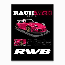 Porsche RWB Pink Canvas Print