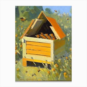 Brood Box With Bees 3 Painting Canvas Print