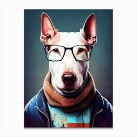 Bull Terrier dog animal Canvas Print