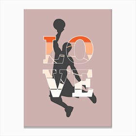 Love Basketball Canvas Print