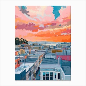 San Francisco Rooftops Morning Skyline 3 Canvas Print