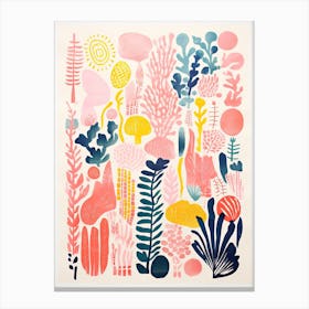 New York Botanical Gardens Abstract Riso Style 1 Canvas Print