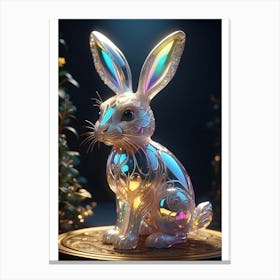 Rabbit 3d Canvas Print