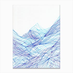 Blue Lines Canvas Print