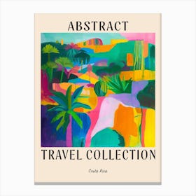 Abstract Travel Collection Poster Costa Rica 1 Canvas Print