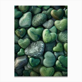 Green Pebbles Canvas Print