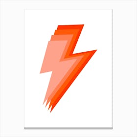 Orange Lightning Bolts Canvas Print