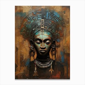 Mystical Enigma: Masked Tribe Portraits Canvas Print