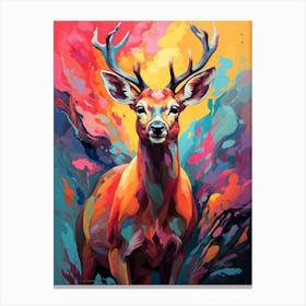 Vivid Deer Canvas Print