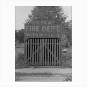 Fire Department, Saint Francisville, Louisiana By Russell Lee Canvas Print