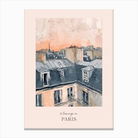 Mornings In Paris Rooftops Morning Skyline 7 Canvas Print