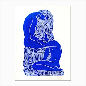 'Blue Nude' 2 Canvas Print