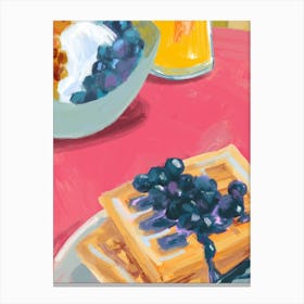 Waffles & Blueberries Canvas Print