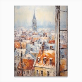 Winter Cityscape Bruges Belgium 2 Canvas Print