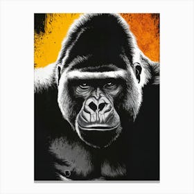 Gorilla In The Jungle Canvas Print