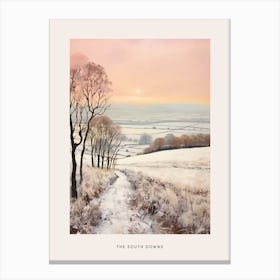 Dreamy Winter National Park Poster  The South Downs England 1 Canvas Print