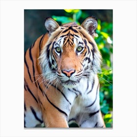 A majestic tiger with striking green eyes 1 Canvas Print