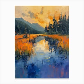 Sunset At The Lake 1 Canvas Print